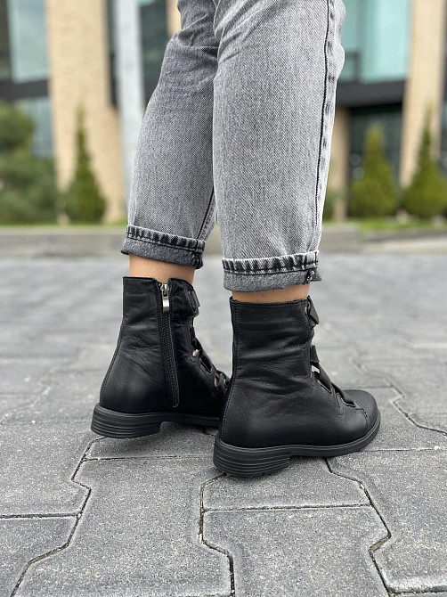 Olli Ботинки OLLI черные натуральная кожа весна-осень размер 36-38 (K-23-1055) Коломия - фото 9