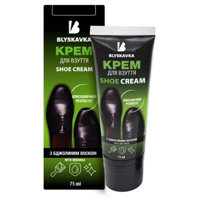 Крем для взуття Blyskavka З аплікатором Чорний 75 мл (4820055140270) Вінниця - фото 1