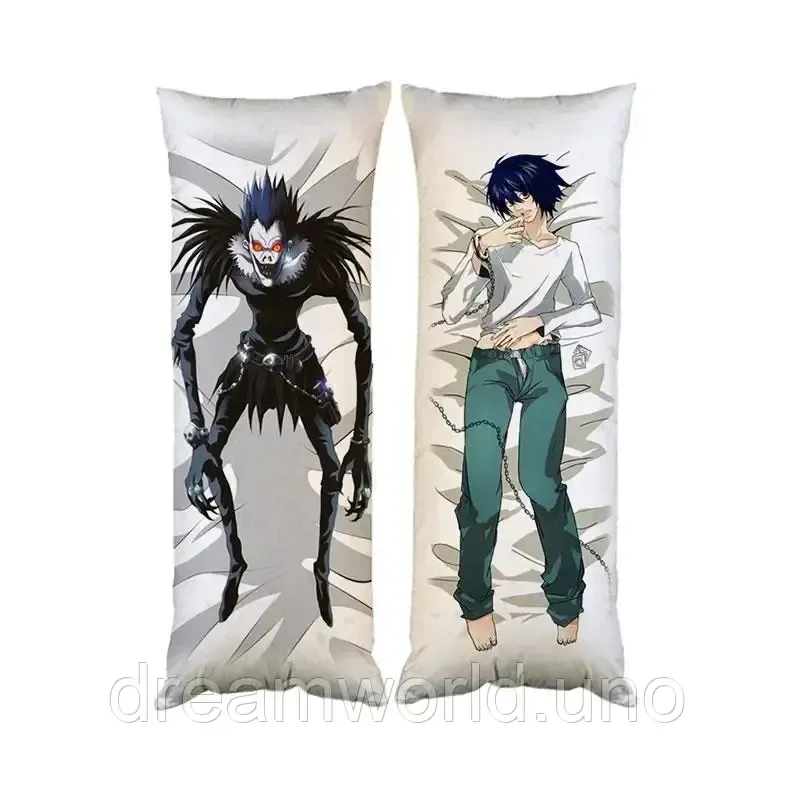 Подушка дакимакура Эл Рюк Тетрадь смерти декоративная ростовая подушка для обнимания двухсторонняя 60х200 Харьков - изображение 1