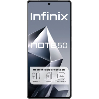 Мобильный телефон Infinix Note 50 8/256Gb Shadow Black (4894947066412) Винница - изображение 2