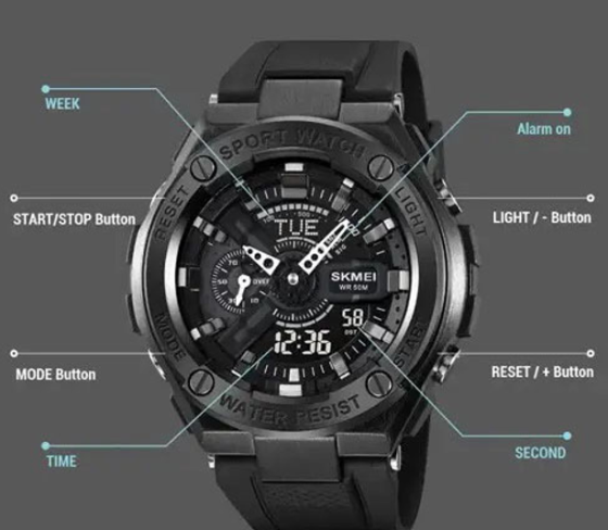 Часы наручные SKMEI 2101BK, BLACK, 10309 Днепр