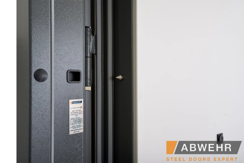 Двери входные, квартирные ABWEHR. Модель 493/497 MODERNA. Цвет Асфальт/белый супермат. Киев - изображение 2