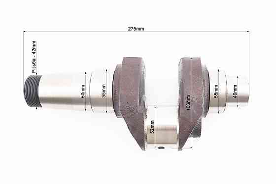 Колінвал R185N/R190N (Dболта-М12x1,5, Dшейки-52mm, H-106mm) Киев