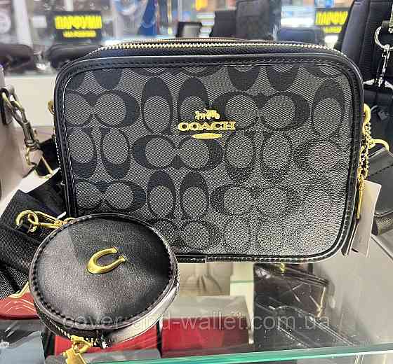Сумка коуч брендовая женская с широким ремешком COACH Киев