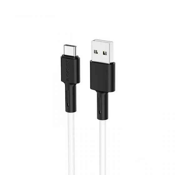 Кабель USB - Type-C BOROFONE BX31 3A 1m силіконовий TPE конектори колір білий BX31CW Одеса