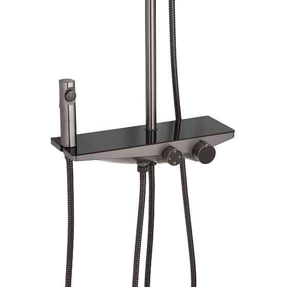 Душова система пристінна Kroner KRP Armada з гігієнічним душем - GRP066 графіт Київ