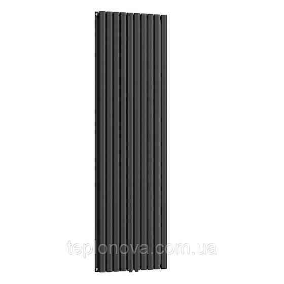 Вертикальний радіатор Ellipse Double 600х1800-10 (50 мм), anticor, чорний муар Чернівці