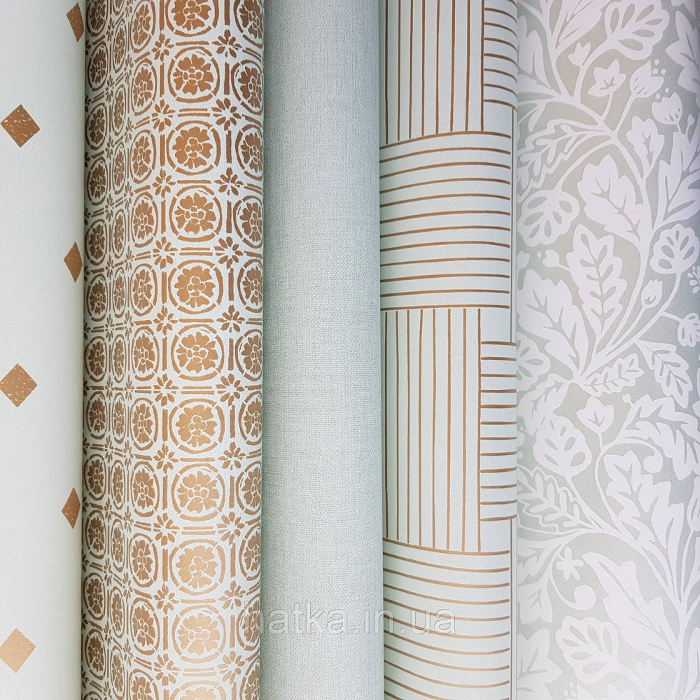 Шпалери вінілові на флізелін Caselio Mystery 0.53х10 м яскраві листя дубок білі на зеленому перламутрі Київ - фото 2