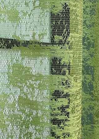 Кухонна арка VR-Textil № 1663т жакард "Мармур Al-1" оливковий 280х150 см (51-226) Київ