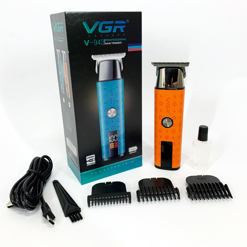 Машинка для стрижки волосся потужна VGR V-943, Електрична машинка з насадкою для бороди WN-27 Івано-Франківськ - фото 10