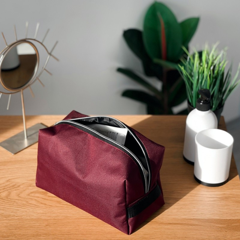 Косметичка повседневная большая 26х14х12 см (Бордовый) Сумы - изображение 1