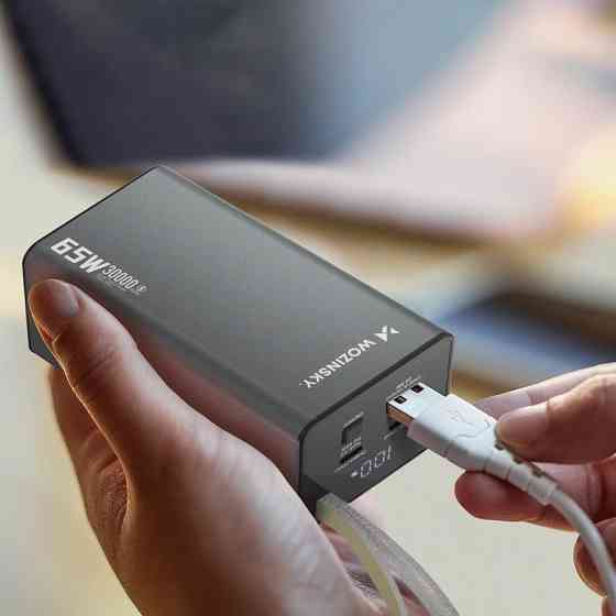 Універсальна мобільна батарея Wozinsky K65+ 30000 65 W Gray (5907769364457) ( 22223 ) Харків