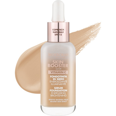 Тональная основа Deborah Skin Booster Serum Foundation Vitamin C SPF15 02 - Light Beige 30 мл (8009518414370) Винница - изображение 1