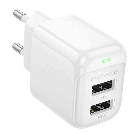 Мережевий зарядний пристрій BOROFONE BAS41A Potential dual-port charger White Одеса