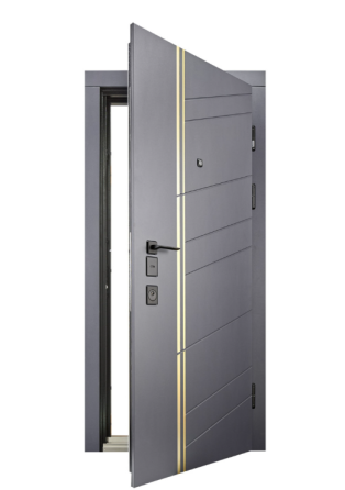 Вхідні двері Abwehr City Lorena 550 Антрацит сірий + Білий супермат 860*2050 мм Якісні вхідні двері Київ