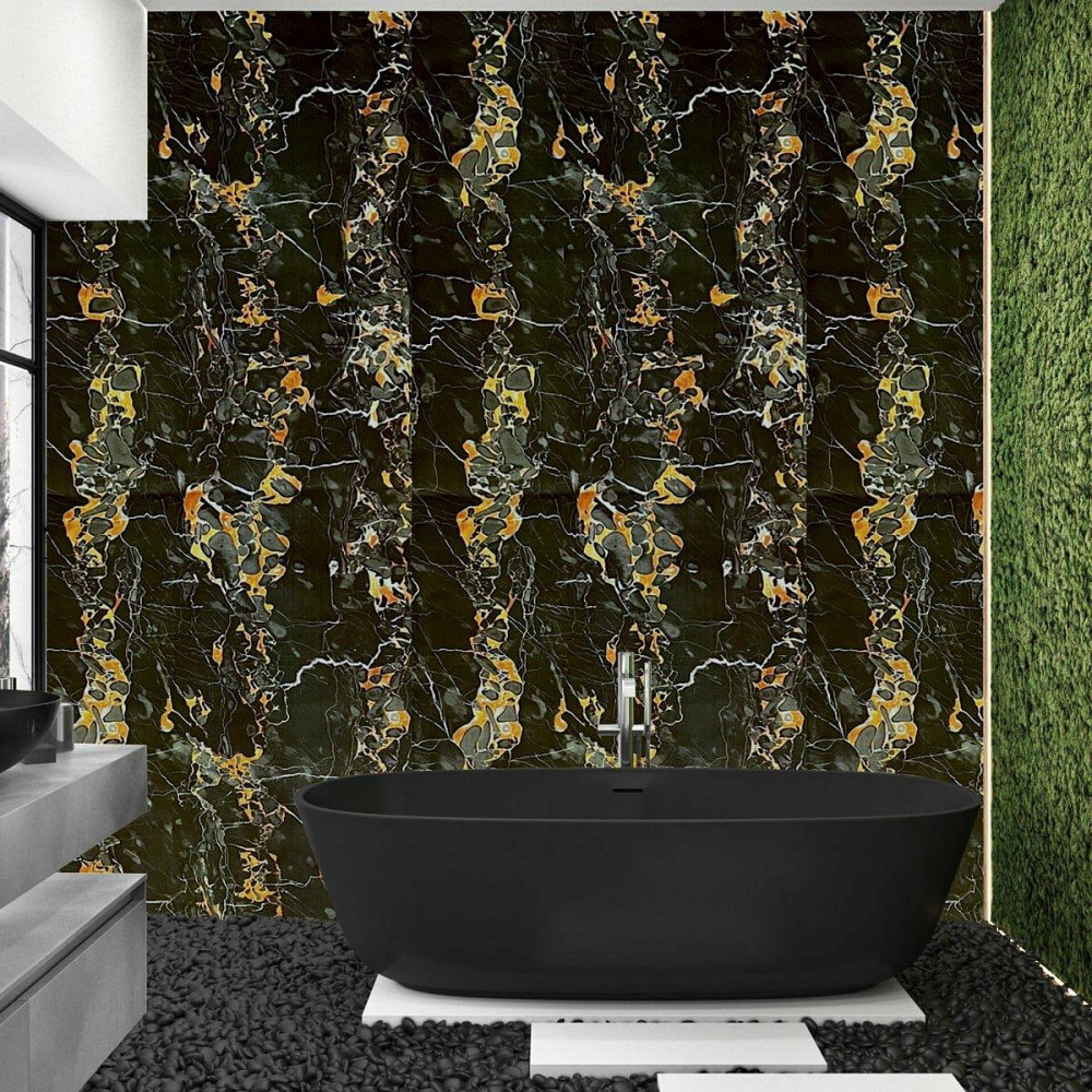 Самоклеюча плівка 0,45х10м х 0,07мм Чорний мармур з жовтим SW-00001282 Київ - фото 5