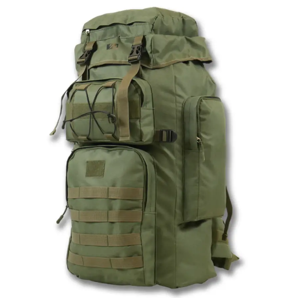 Тактичний рюкзак 70л хакі. Великий рюкзак тактичний, армійський рюкзак на 70 літрів Київ - фото 1