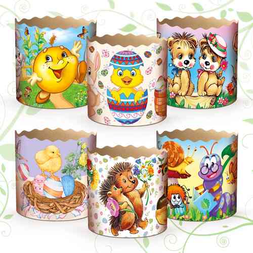 Форма для пасок d90*h85 Дитячі казки 50 шт(029827700) Харків