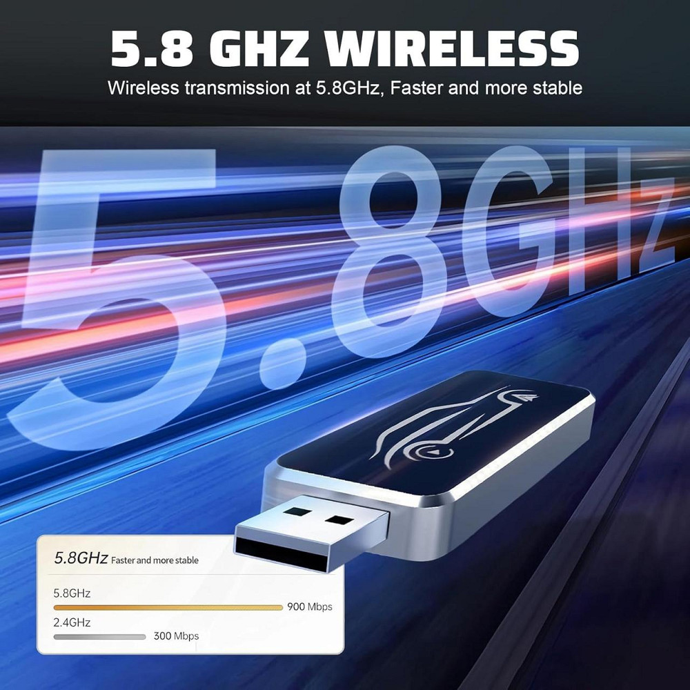 Бездротовий адаптер CarPlay Android Auto 2в1 для iPhone iOS 10+ Android 11+ з USB Type-C універсальний, карплей бездротовий Київ - фото 5