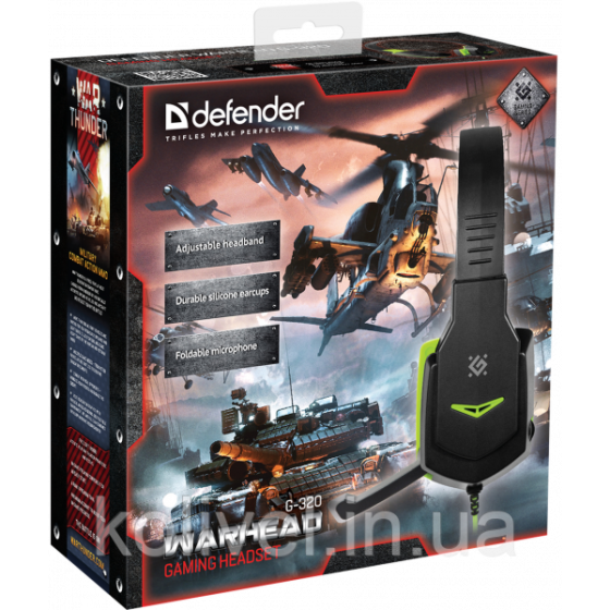 Ігрова гарнітура Defender Warhead G-320 чорно-зелена (64032) Киев