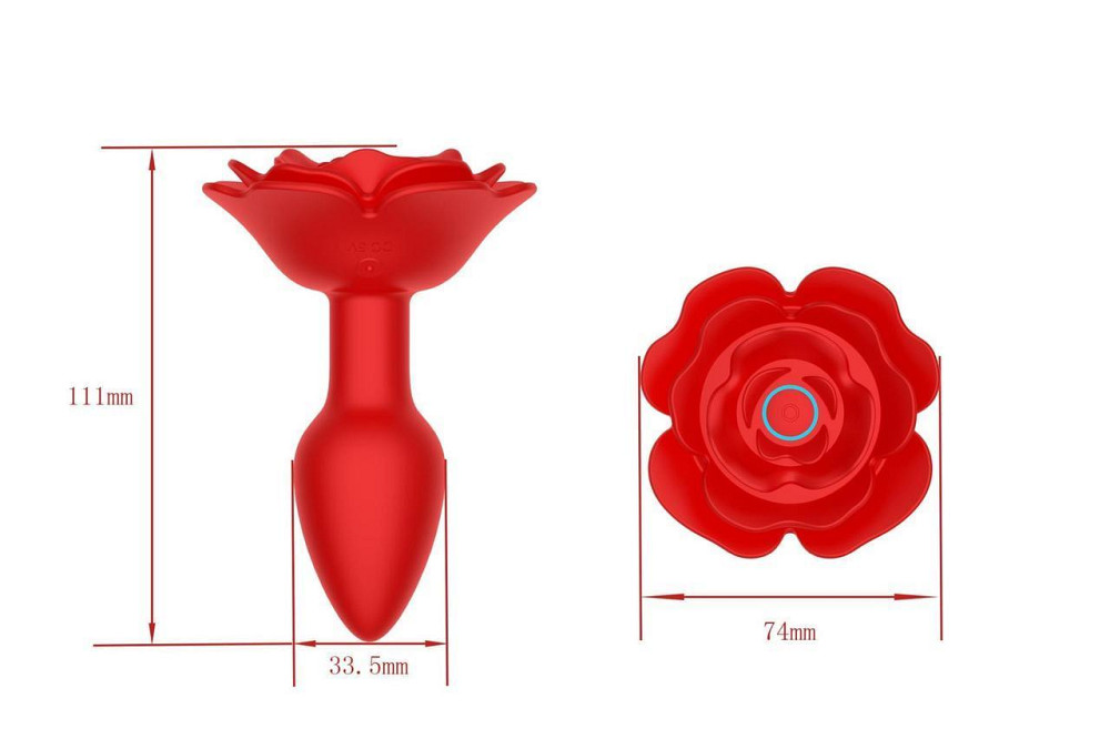 Анальна пробка - Rose Rotating Anal Plug Sex Aura Київ - фото 8