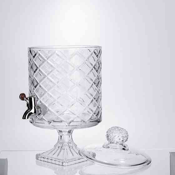 Лимонадниця скляна з краном на підставці 4.5 л Київ