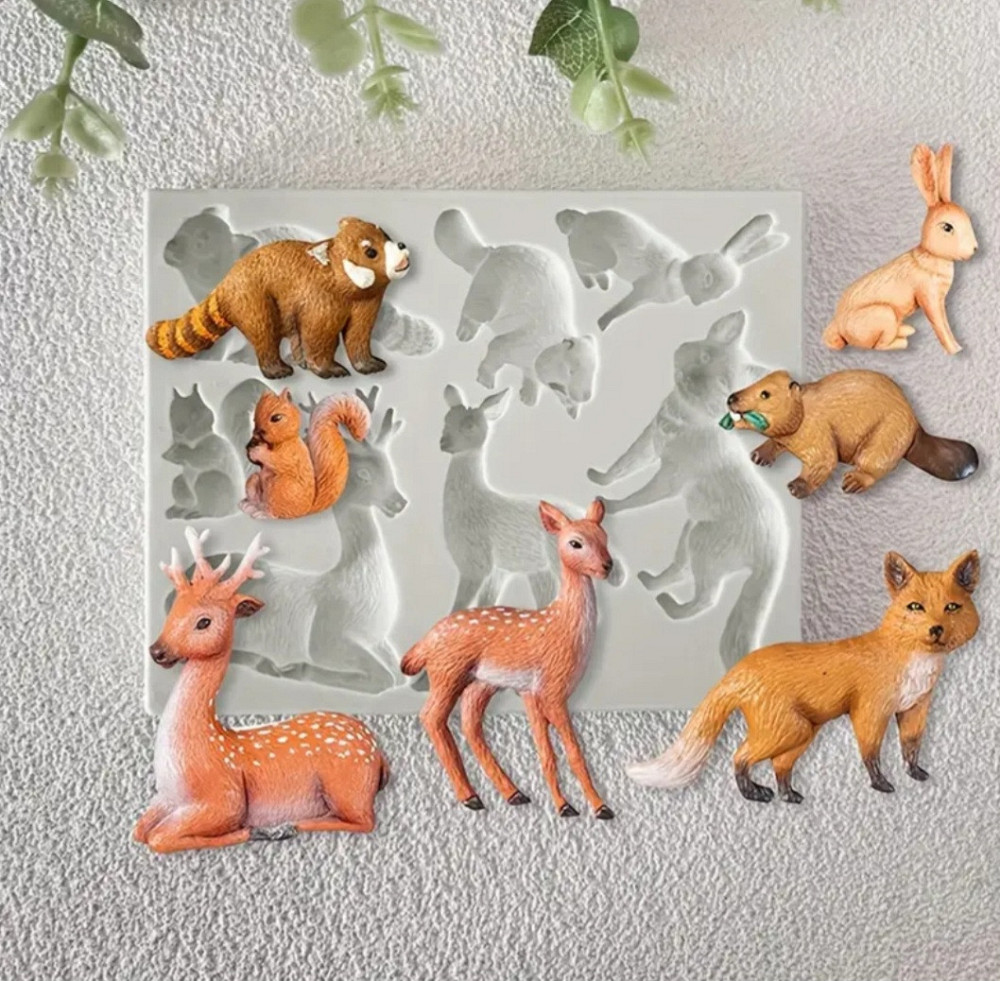 Молд силиконовый Животные 117 на 146 мм серый Киев - изображение 4