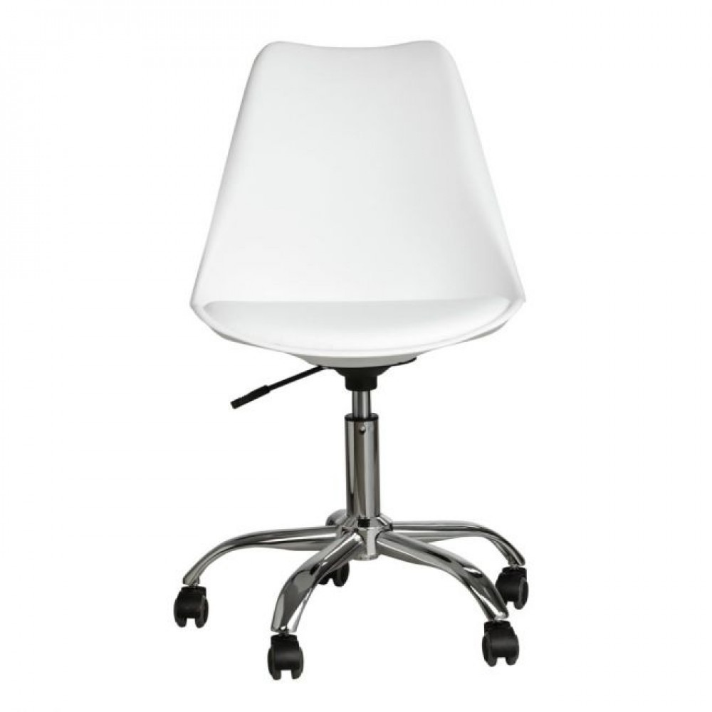 Кресло офисное компьютерное B-487 на колесиках рабочее для компьютера офиса дома Белый Киев - изображение 3