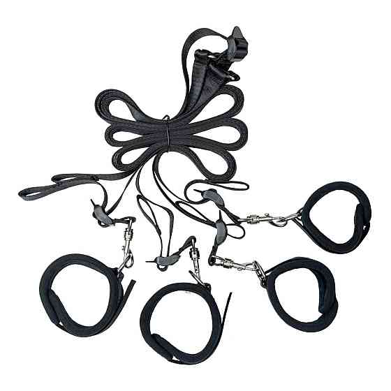 Розтяжка на ліжко Punishment - 5-Piece Bed Restraint Kit - Black Sex Aura Київ