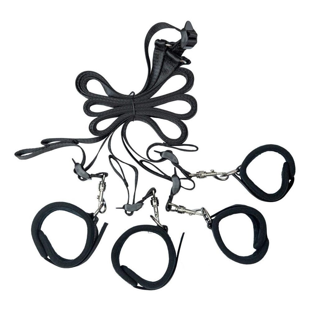 Розтяжка на ліжко Punishment - 5-Piece Bed Restraint Kit - Black Sex Aura Київ - фото 1