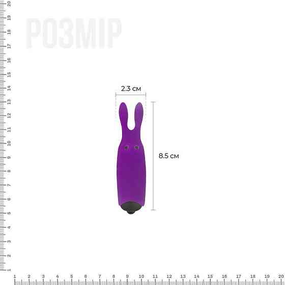 Вибропуля Adrien Lastic Pocket Vibe Rabbit Purple со стимулирующими ушками Sex Aura Киев