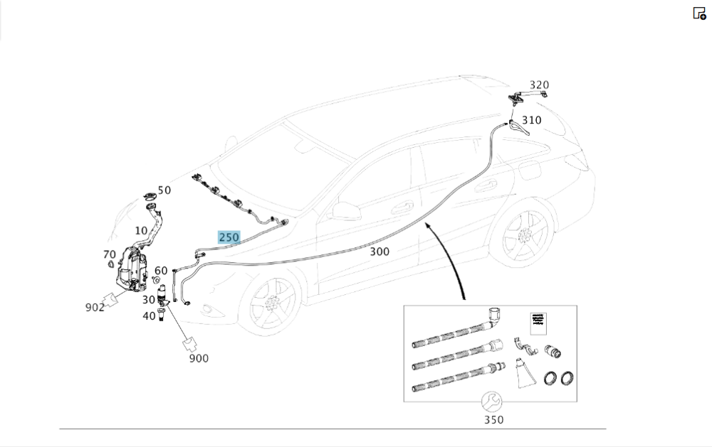 Mercedes-Benz  A1768600192 Дефектний шланг із форсунками омивача з додатковим підігрівом CLA Shooting Brake X117 CLA C117 GLA X156 A-class W176 Одесса - изображение 2