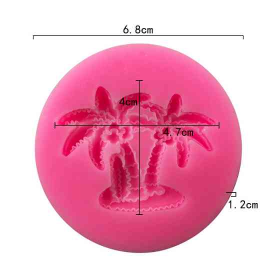Молд силиконовый Пальмы 68 мм розовый Киев