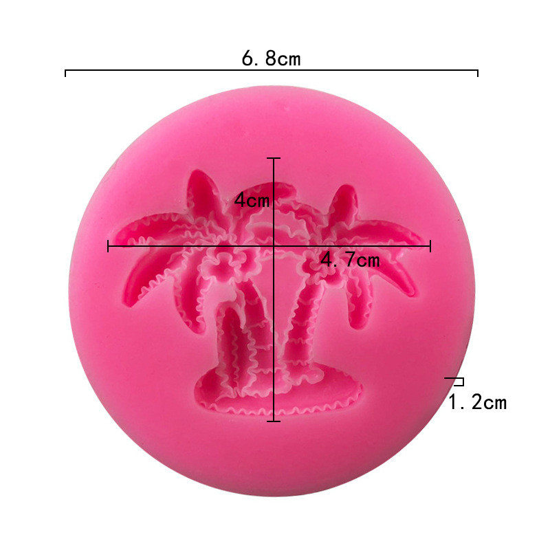 Молд силиконовый Пальмы 68 мм розовый Киев - изображение 2