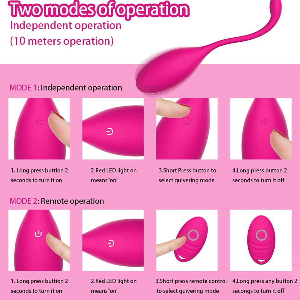 Вібратор Orall з 10 режимами вібрації Love Egg Vibrator G-Spot з дистанційним керуванням Дніпро - фото 4
