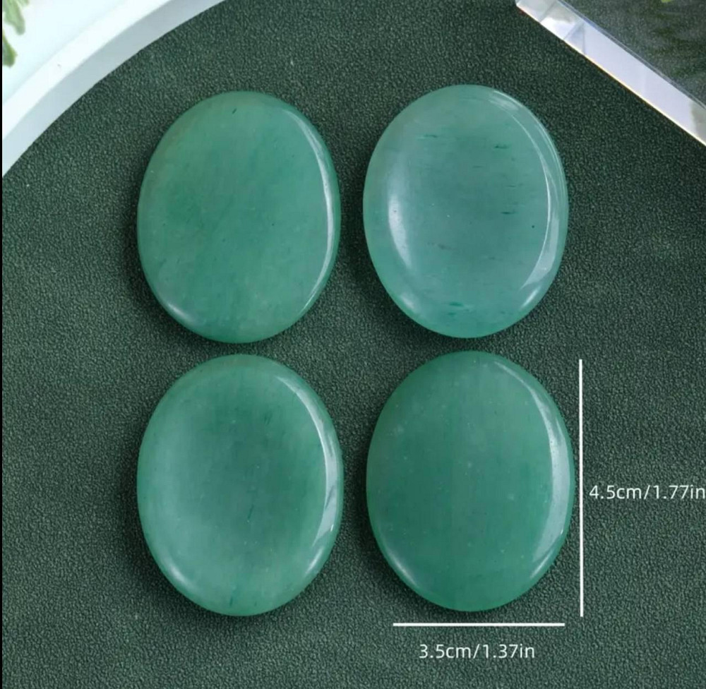 Авантюрин камінь антистрес, Натуральний овальний камінь авантюрину для медитації, зняття стресу та т Київ - фото 2