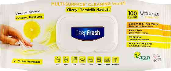 Deep Fresh серветки вологі для очищення поверхонь 100шт lemon Гостомель