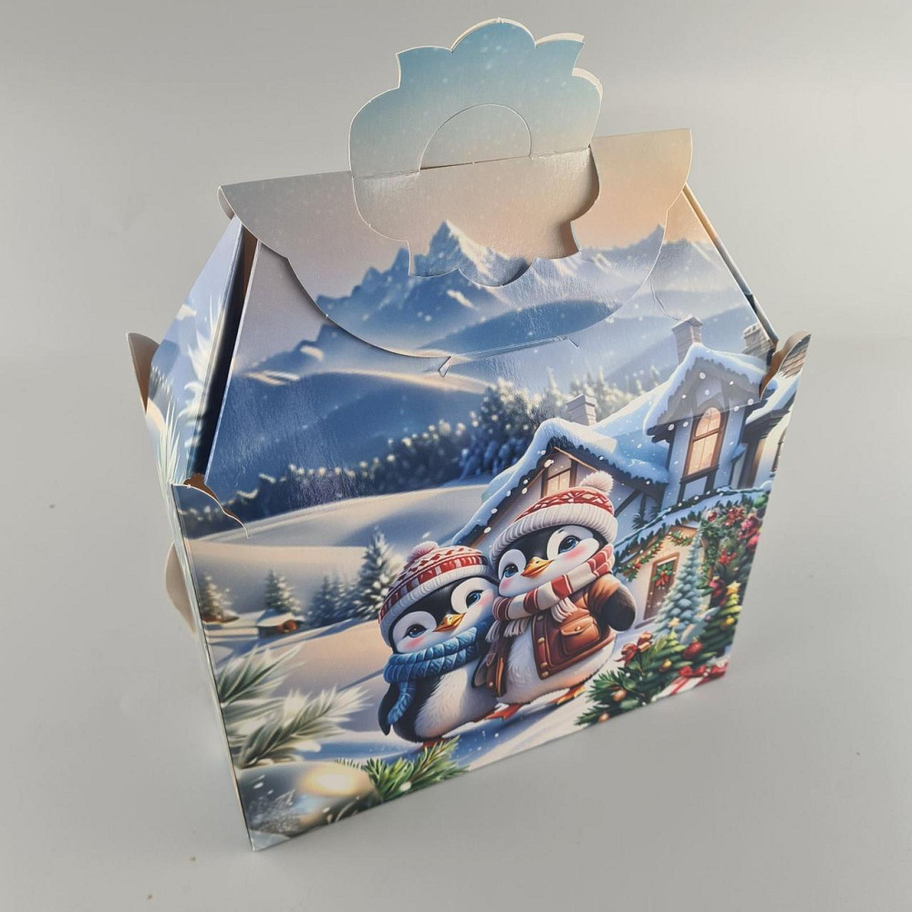 Новорічна подарункова картонна упаковка для цукерок (10000 грм) No203 "Северний полюс" (1 шт.) Харків - фото 3