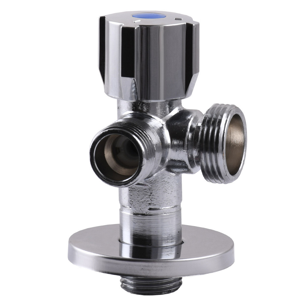 Кран шаровой угловой двойной SELBA 1/2″х 1/2″х3/4″ DOUBLE (SL1599) Киев - изображение 5