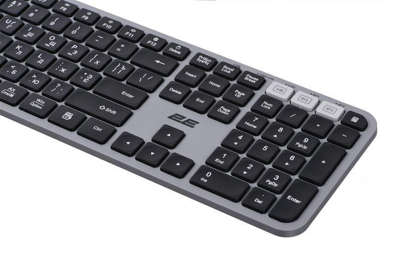 Клавіатура бездротова 2E KS240 WL BT Gray (2E-KS240WG_UA) Сірий Харків - фото 7