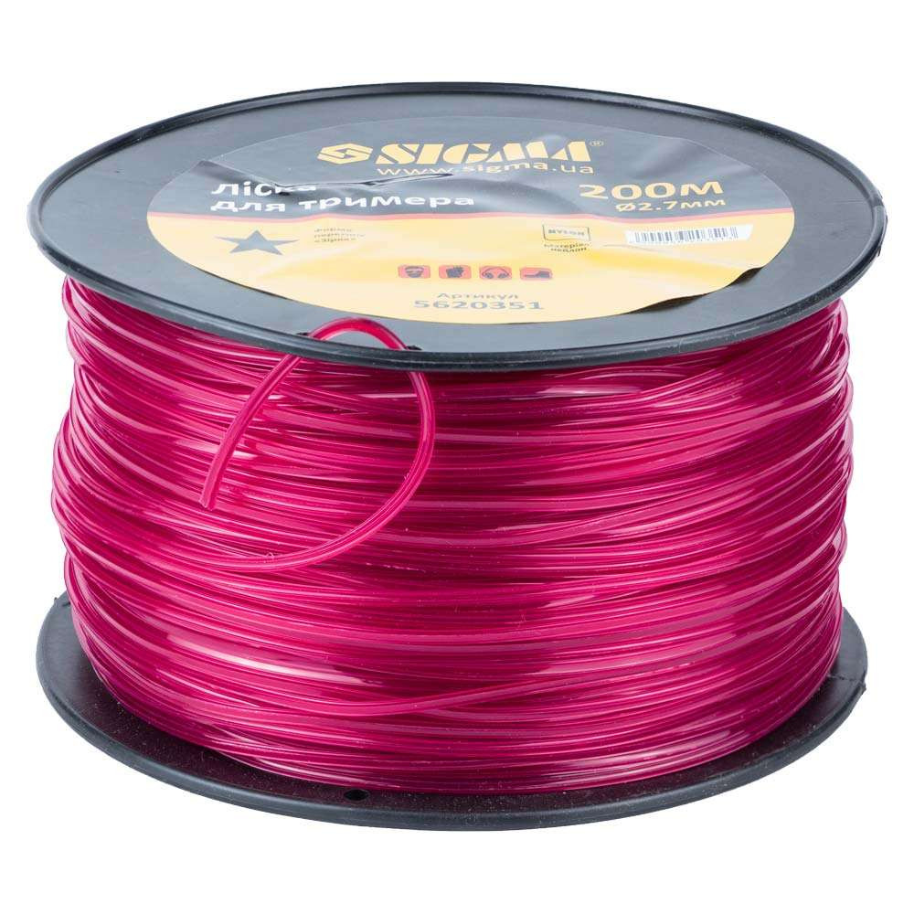 Sigma Леска для триммера звезда Ø2.7мм 200м катушка SIGMA (5620351) Киев - изображение 1