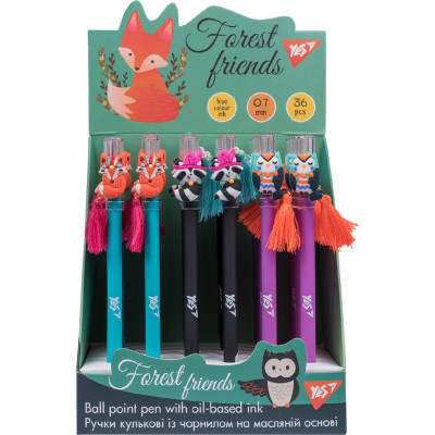 Ручка кулькова Yes Forest Friends 0,7 мм синя (412073) Вінниця - фото 5