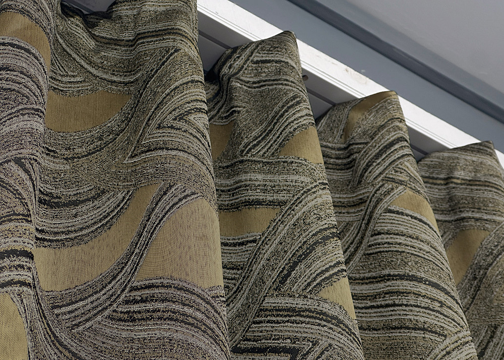 Шторна тканина жаккард "Mystery" колір капучино з золотистим 1622ш Київ - фото 4