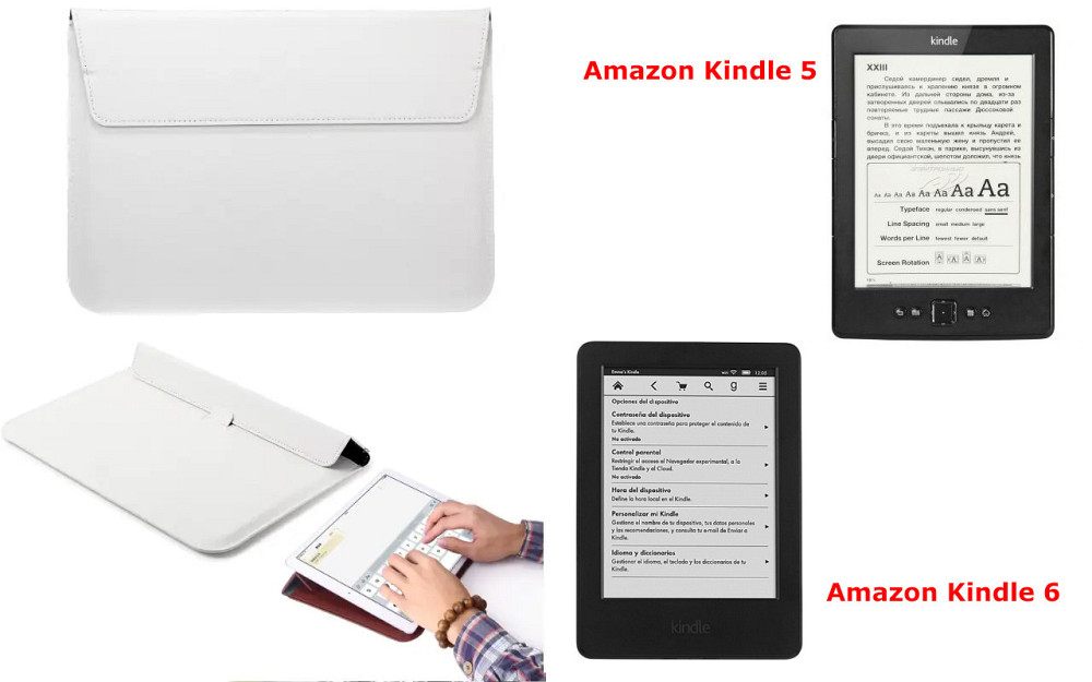 Чохол-конверт VitoCase для Amazon Kindle 5, Amazon Kindle 6, з функцією підставки для книги Білий Київ - фото 1