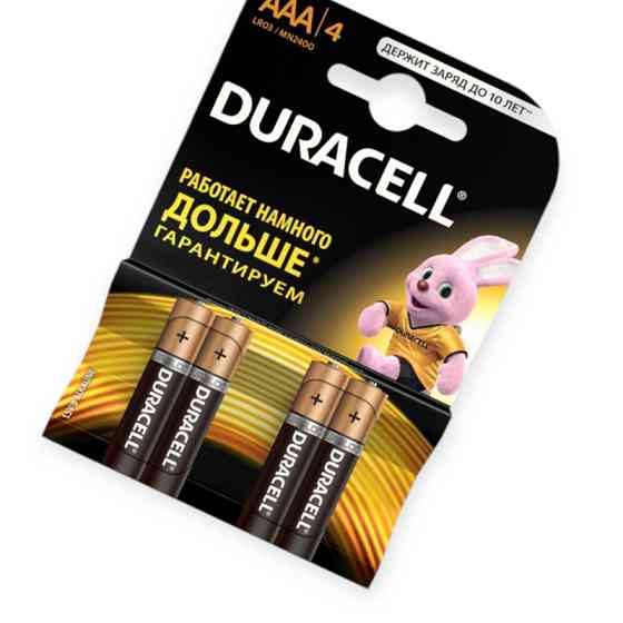 Батарейка AAА лужна 1.5V мініпальчик Duracell Basic Alkaline 4шт картон Бельгія Мукачево