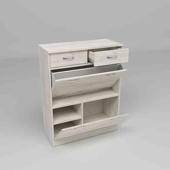 Тумба для обуви №4, Дуб Крафт Білий, 800/350/1010 Львов