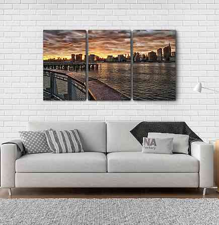 Модульная картина Город Закат Art-10_3А Киев