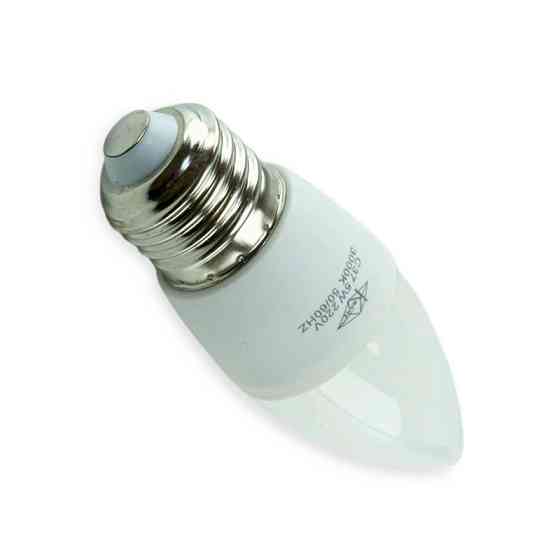 Лампа 220V E27 5W C37 3000K теплый белый светодиодная Мукачево