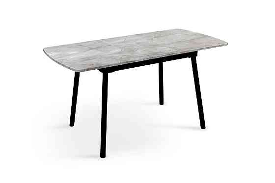 Стіл Соло 110(+35)*70 чорний метал/базальт Київ