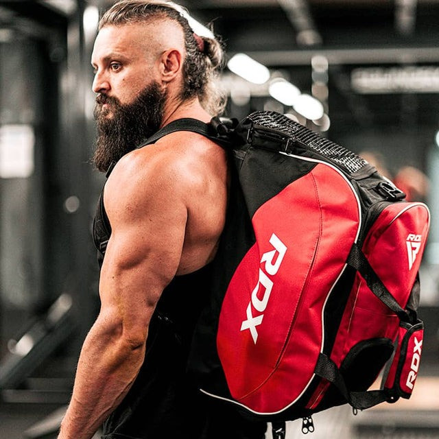 Спортивна сумка RDX R1 Duffel Bag with Backpack Straps Black/Red Каменское - изображение 9